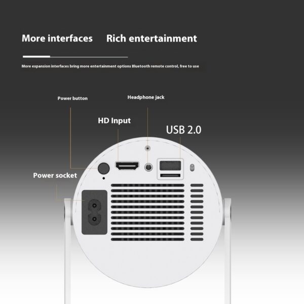 She-Vibes Portable Projector For Home Use 180 Degrees - Image 8