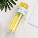 She-Vibes Glass Water Bottle With Tea Infuser Filter