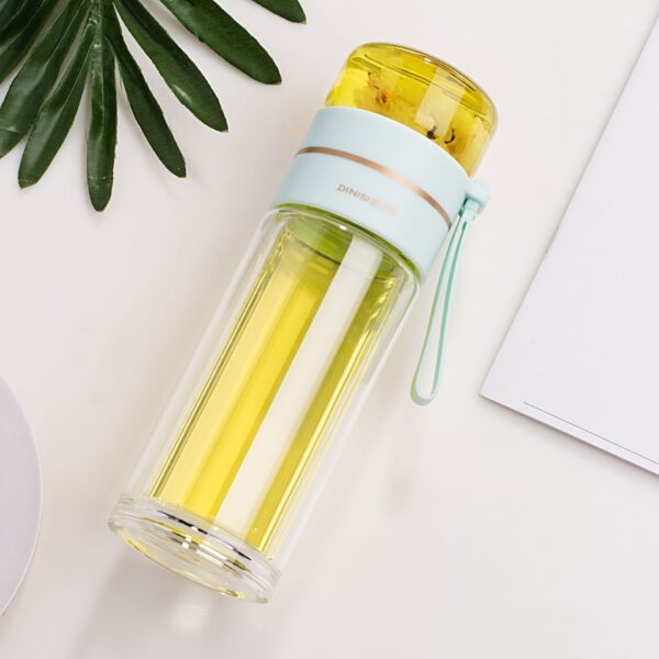 She-Vibes Glass Water Bottle With Tea Infuser Filter - Image 2