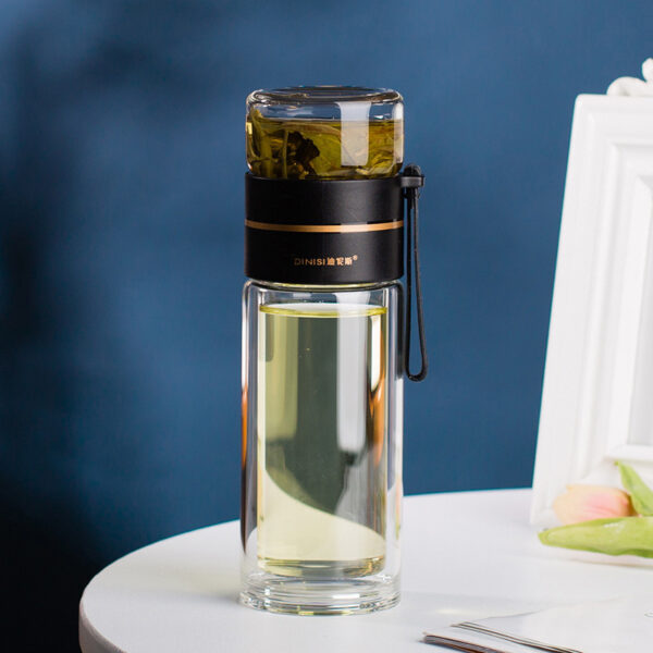 She-Vibes Glass Water Bottle With Tea Infuser Filter - Image 6