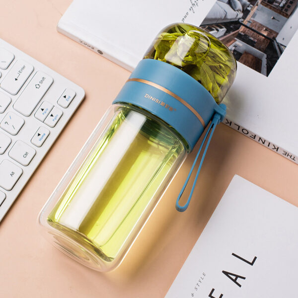 She-Vibes Glass Water Bottle With Tea Infuser Filter - Image 9