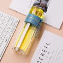 She-Vibes Glass Water Bottle With Tea Infuser Filter