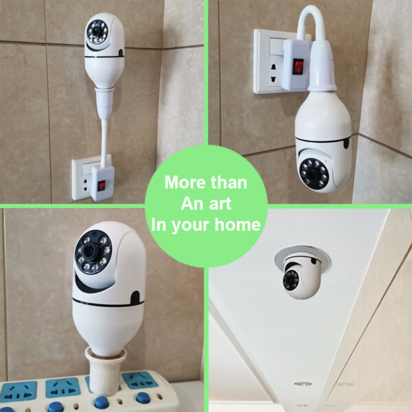 She-Vibes WiFi CAMERA 1080P Bulb 4X Zoom Camera E27 Home 5GWiFi Alarm Monitor - Image 4