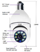 She-Vibes WiFi CAMERA 1080P Bulb 4X Zoom Camera E27 Home 5GWiFi Alarm Monitor