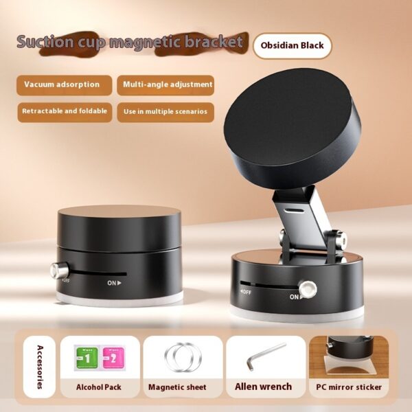 She-Vibes Magnetic Vacuum Car Phone Holder Foldable Suction - Image 2