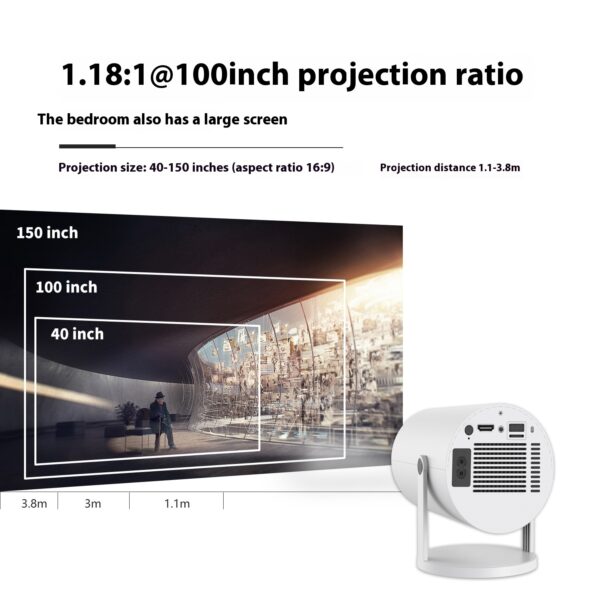 She-Vibes Portable Projector For Home Use 180 Degrees - Image 4