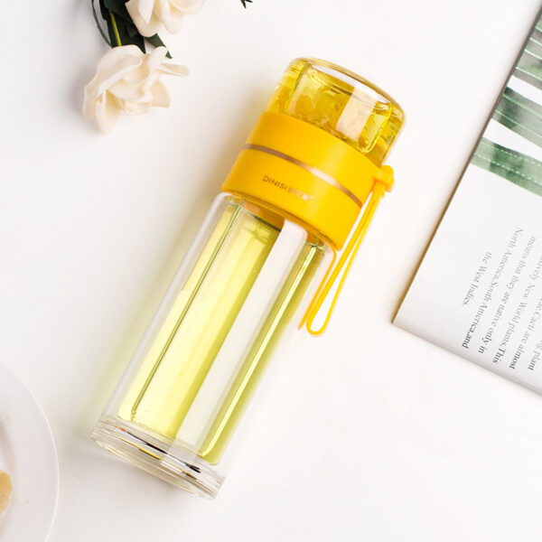 She-Vibes Glass Water Bottle With Tea Infuser Filter - Image 10