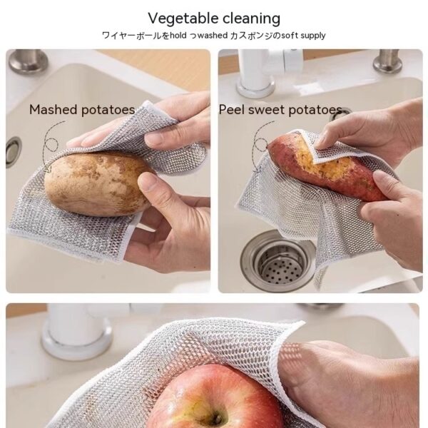 She-Vibes Steel Wire Ball Cloth Kitchen Cleaning Dishcloth - Image 6